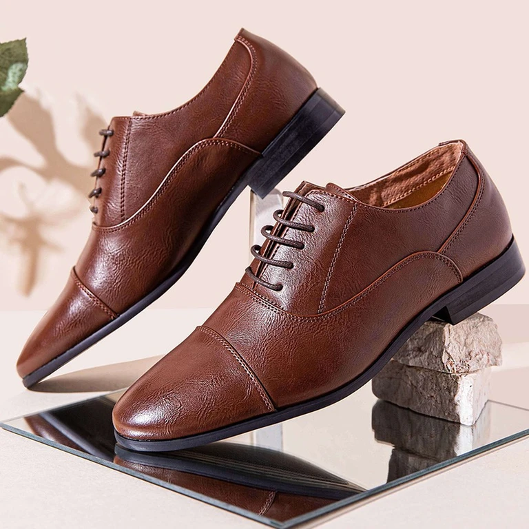 נעלי אלגנט לגברים נעלי חתן 18590032 חום