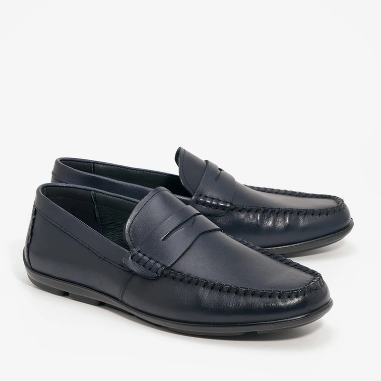 נעלי מוקסין לגברים קולג 185651 כחול