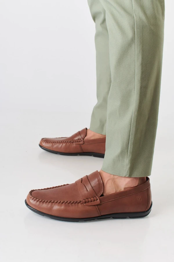 נעלי מוקסין לגברים קולג 185651 חום