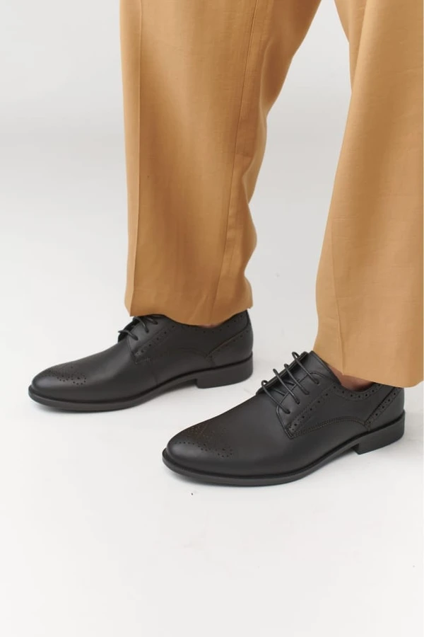 נעלי אלגנט לגברים עור מידה גדולה 1822719 שחור