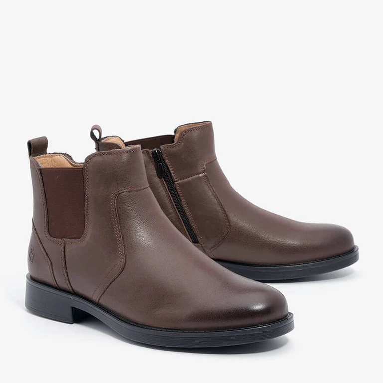 מגף לגבר עור קומפורט M20201 חום