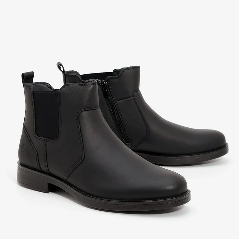 מגף לגבר עור מידה גדולה M20201 שחור