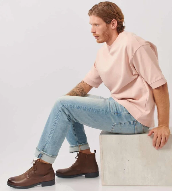 מגף לגבר עור קומפורט M20205 חום