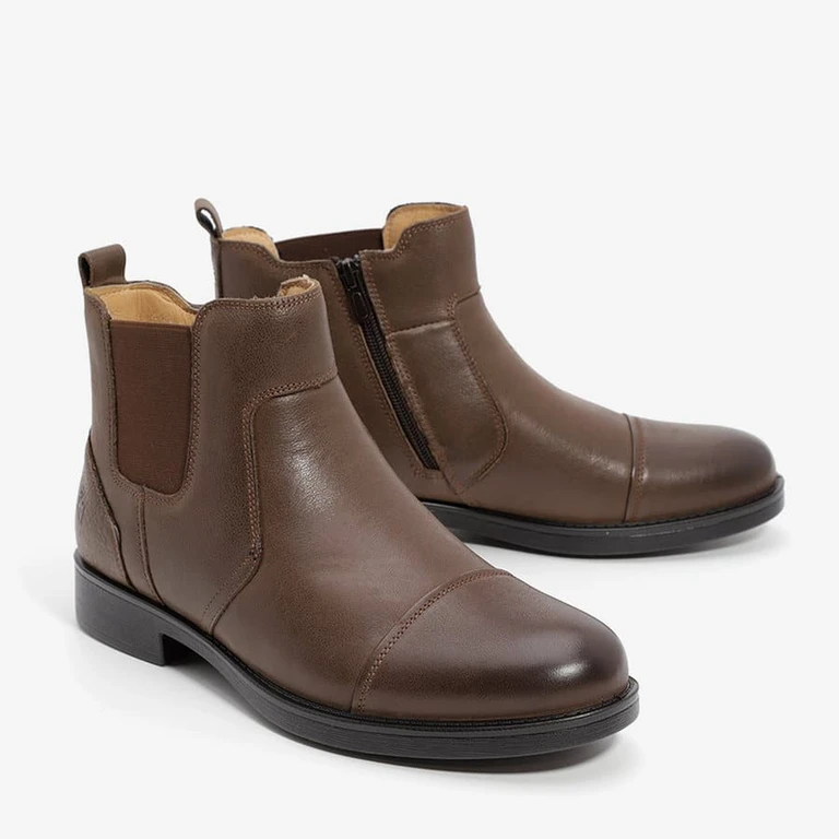 מגף לגבר עור קומפורט M20202 חום