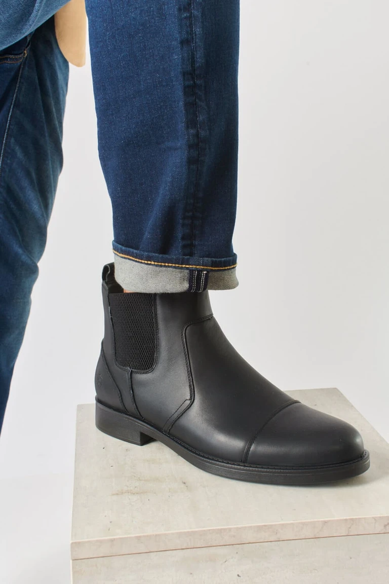 מגף לגבר עור מידה גדולה M20202 שחור