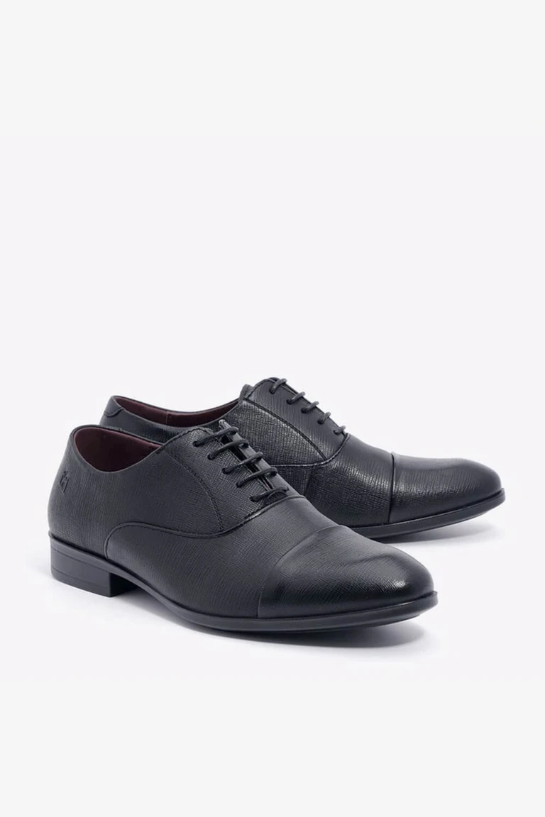 נעלי אלגנט לגברים עור מידה גדולה 19225 שחור