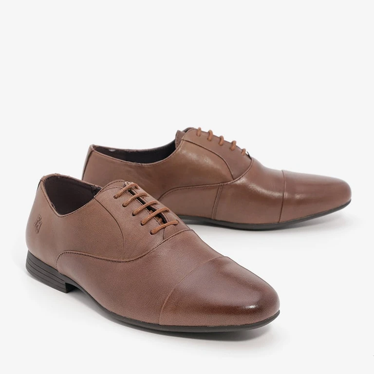 נעלי אלגנט לגברים עור 5701 חום