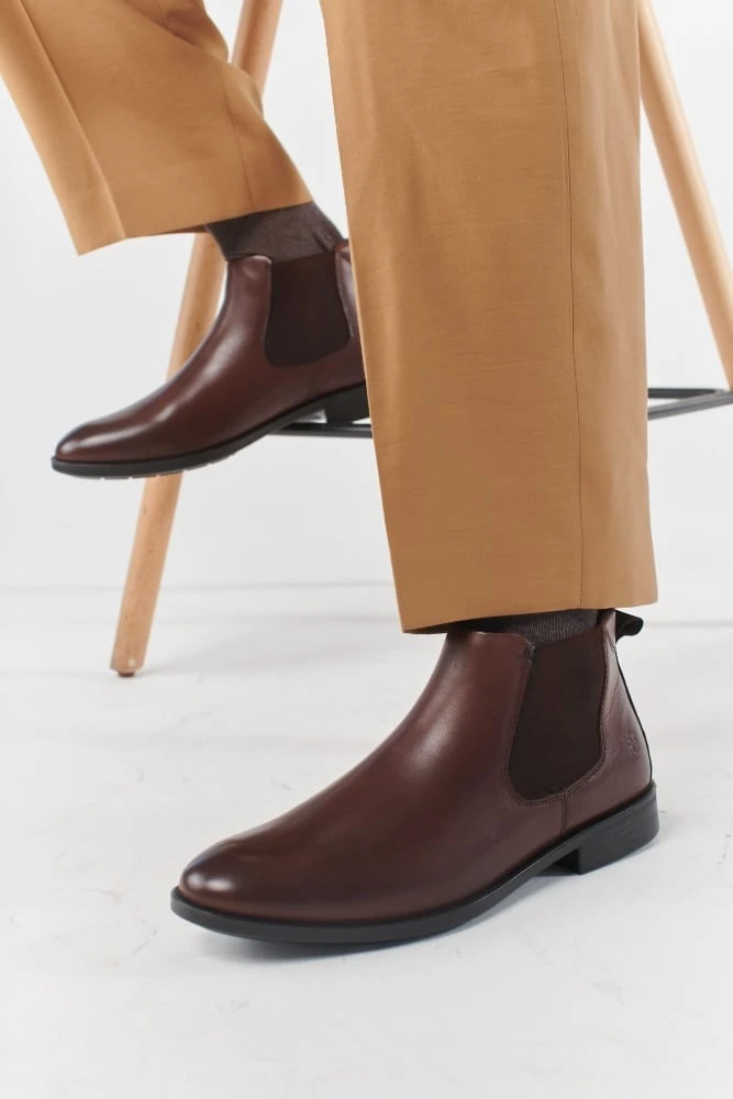 מגף לגבר עור M182276-L קומפורט מידה גדולה חום