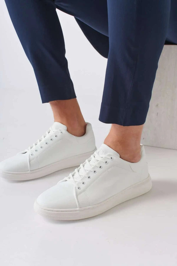 סניקרס לגברים מידה גדולה 001 לבן