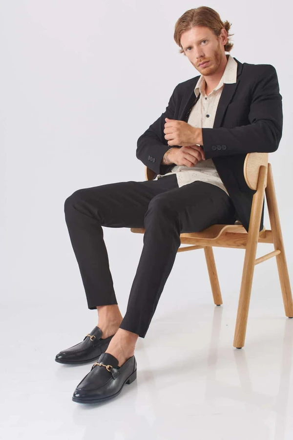 נעלי אלגנט לגברים סירה 192220 שחור