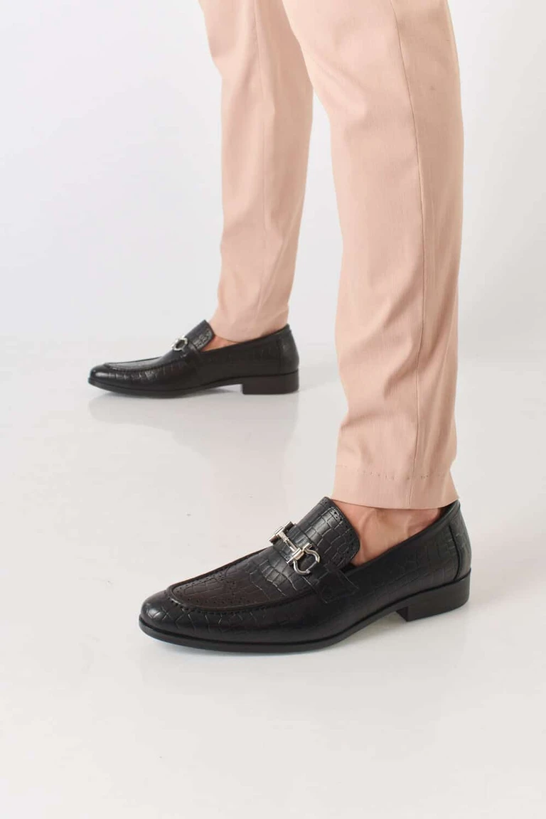 נעלי אלגנט לגברים עור 1912527 שחור