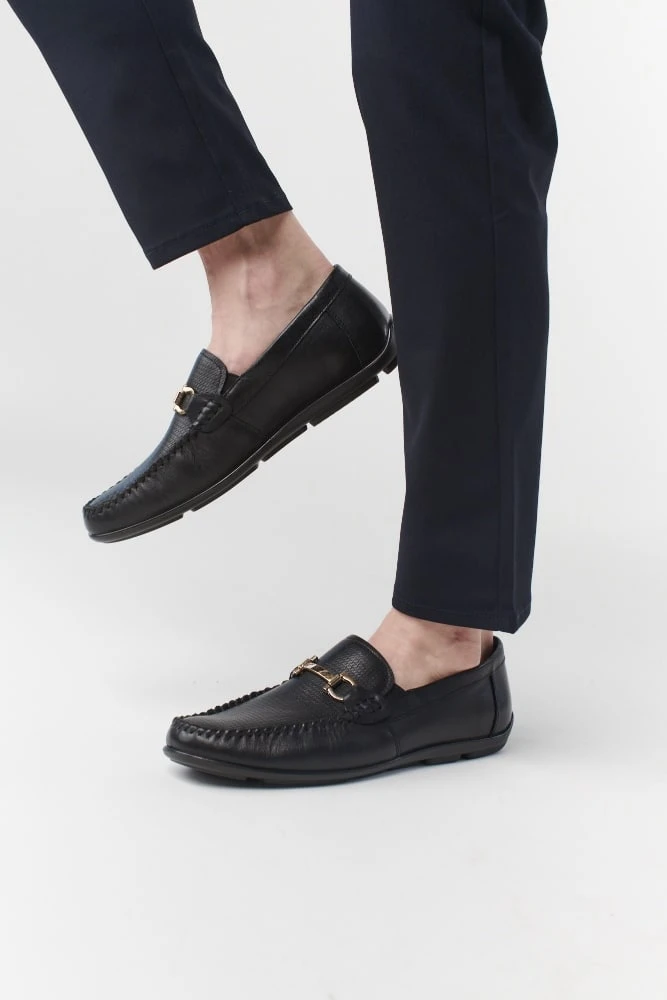 נעלי מוקסין לגברים קולג 1856526 שחור