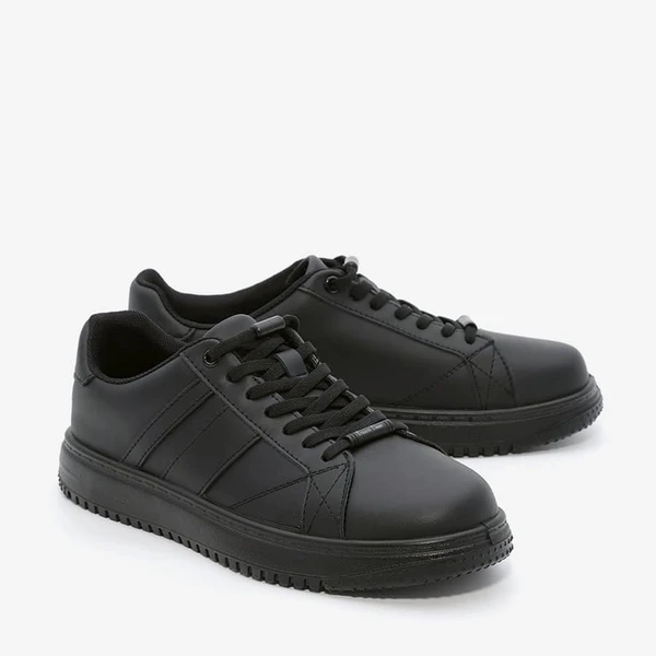 סניקרס אייר מט תפרים בצד ילדים 33503C שחור