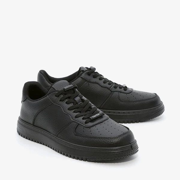 סניקרס עור לילדים 35505B שחור