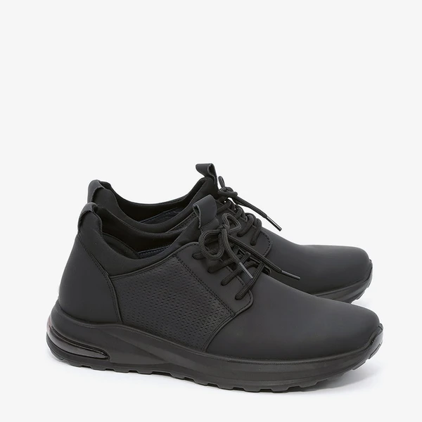 נעלי ספורט לגברים כרית אוויר ספורטיבי הדפס 237814 שחור