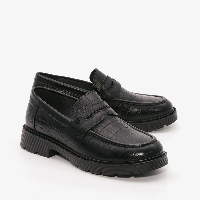 נעלי מוקסין 9403B שחור